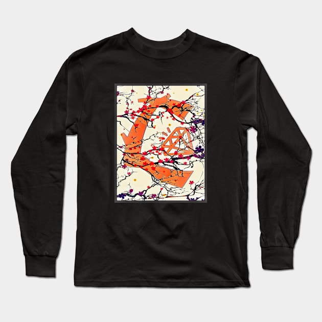 Cherry Blossom Long Sleeve T-Shirt by Digz